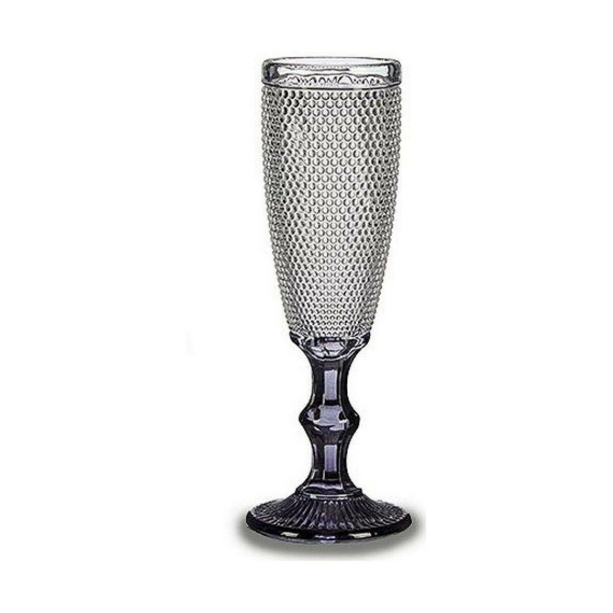 Champagne glass Transparent Anthracite Glass 185 ml Vivalto