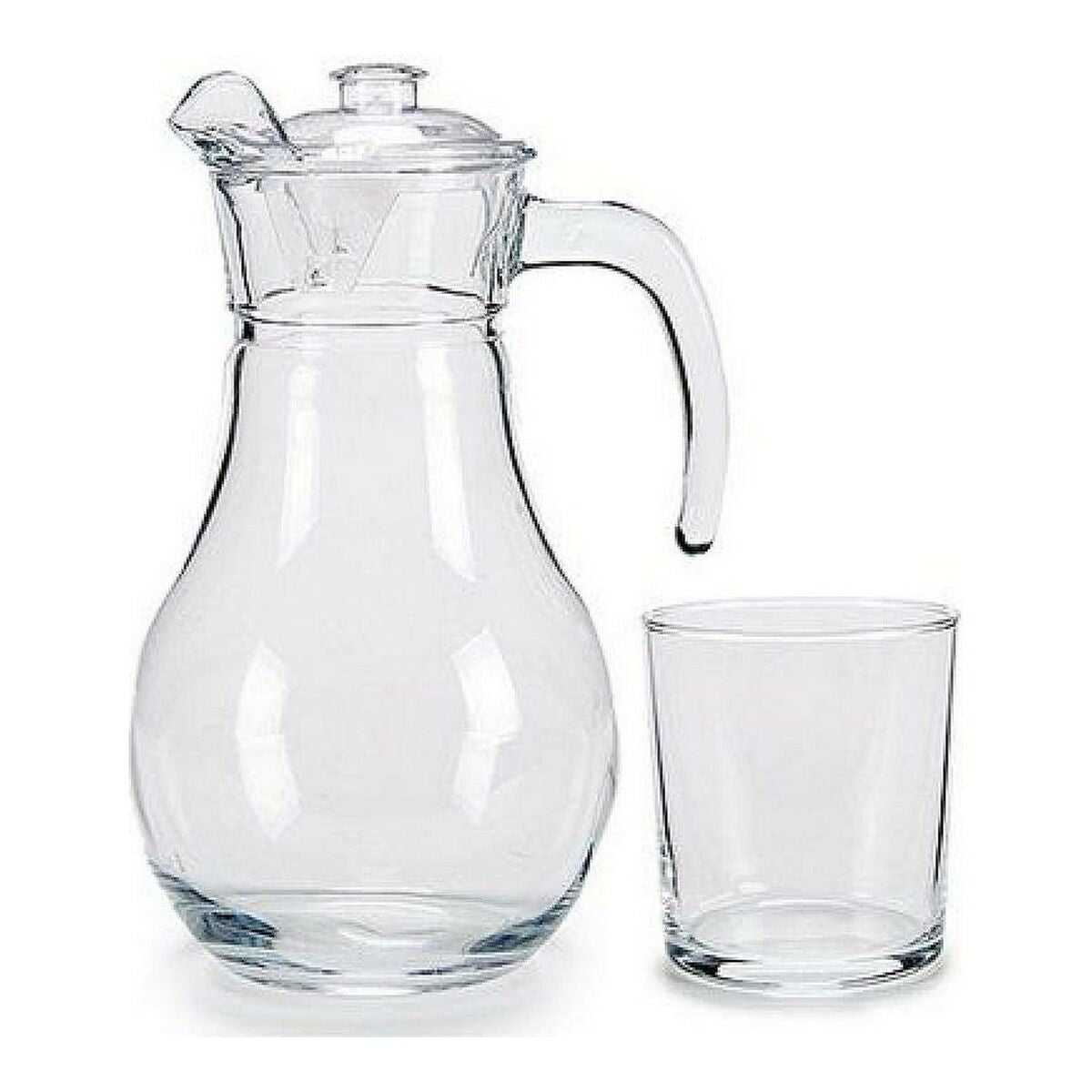 Set of glasses BIG-S3604465 Transparent Glass Jug 4 x (40 cl) / 1 x (1,8 l) Vivalto