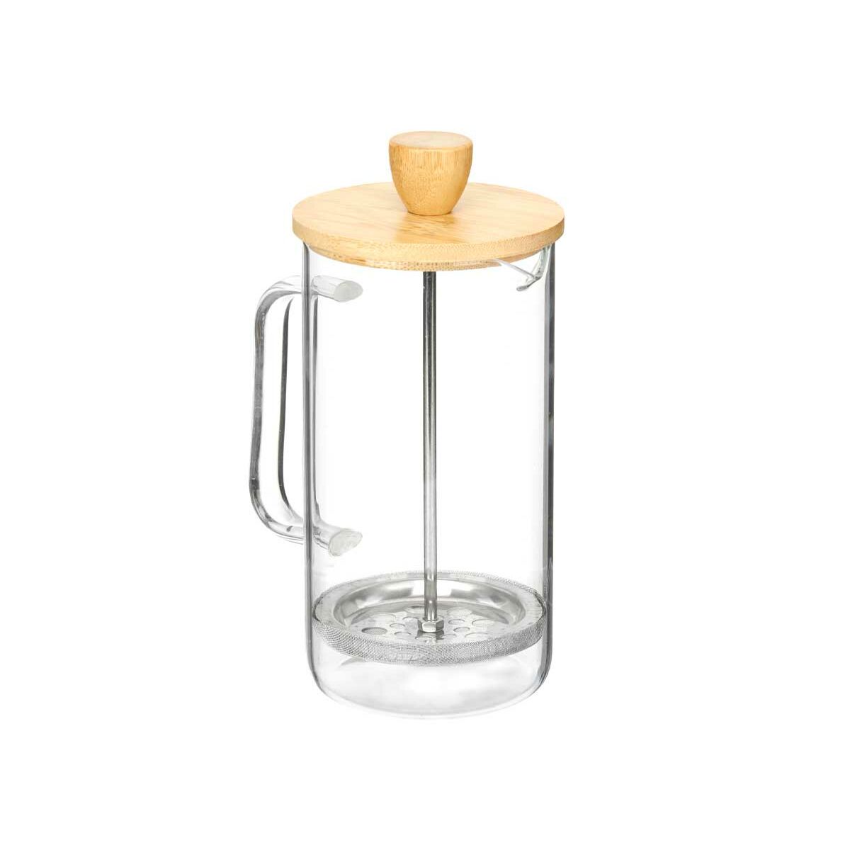 Teapot 600 ml Natural Bamboo Borosilicate Glass Vivalto