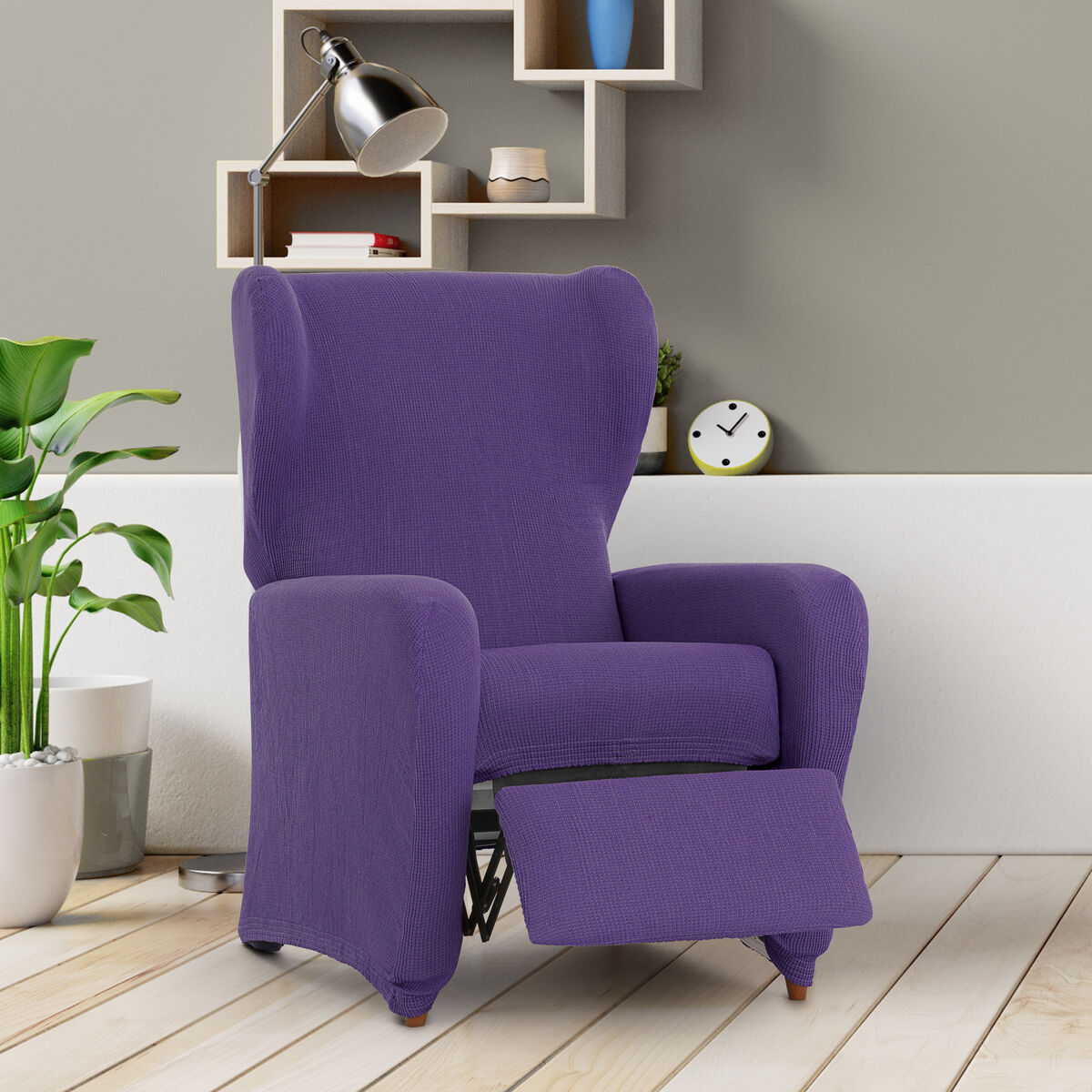 Slipcover for armchair with separate legs Eysa ULISES Purple 90 x 100 x 75 cm Eysa