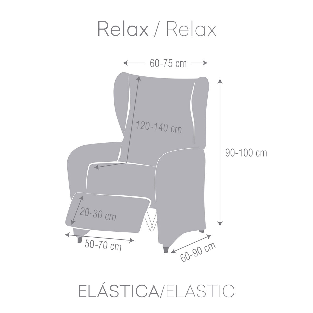 Slipcover for armchair with separate legs Eysa ULISES Yellow 90 x 100 x 75 cm Eysa