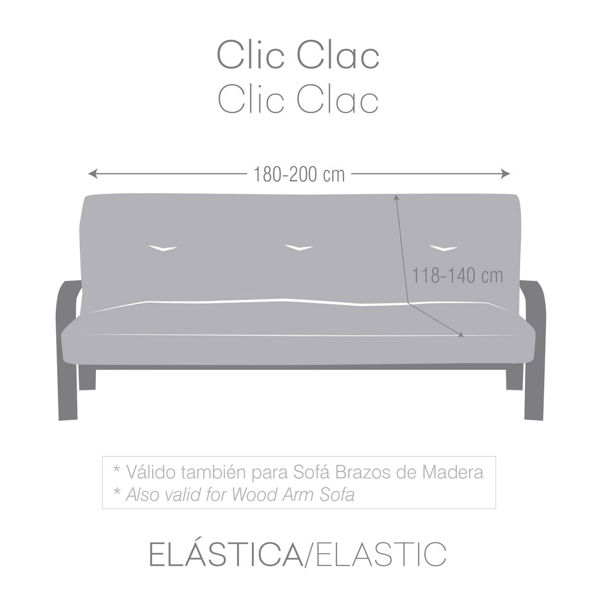 Sofa Cover Eysa ULISES Blue 140 x 100 x 200 cm Eysa