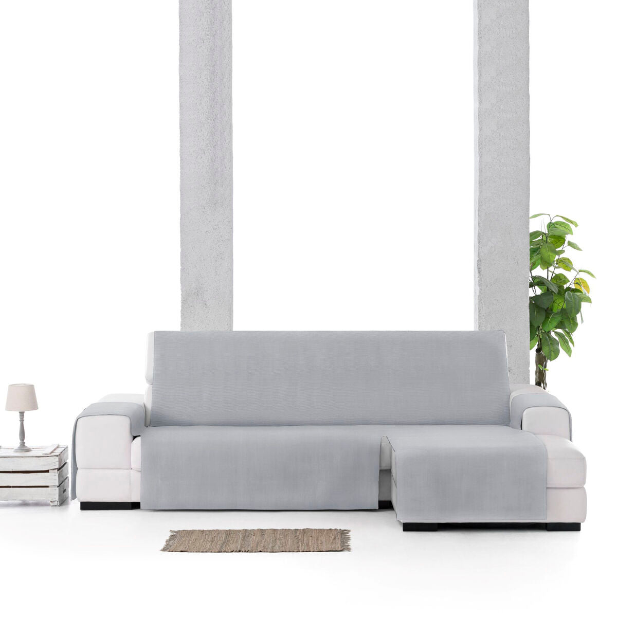 Right short arm chaise longue cover Eysa LEVANTE Grey 100 x 110 x 290 cm Eysa