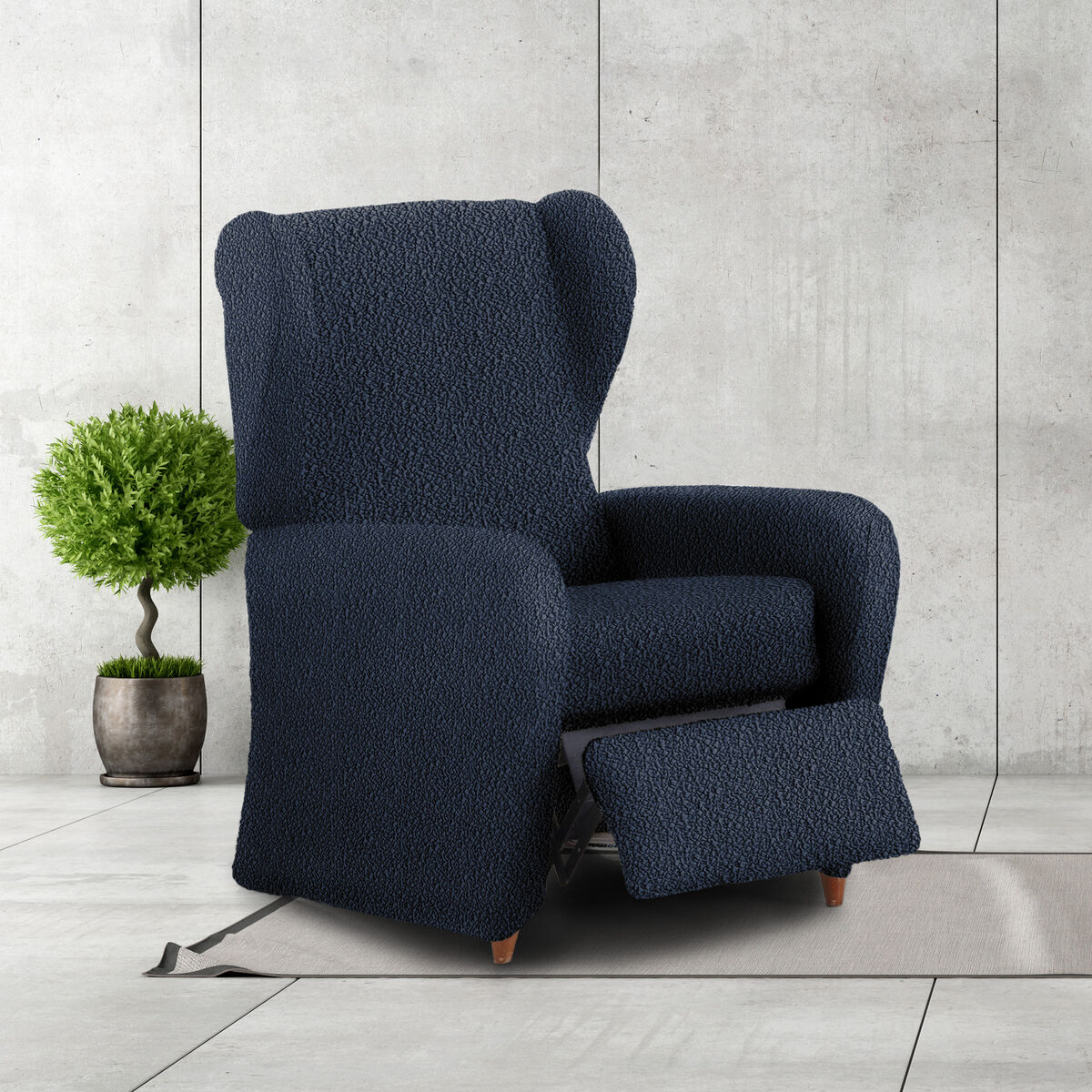 Slipcover for armchair with separate legs Eysa ROC Blue 90 x 120 x 85 cm Eysa