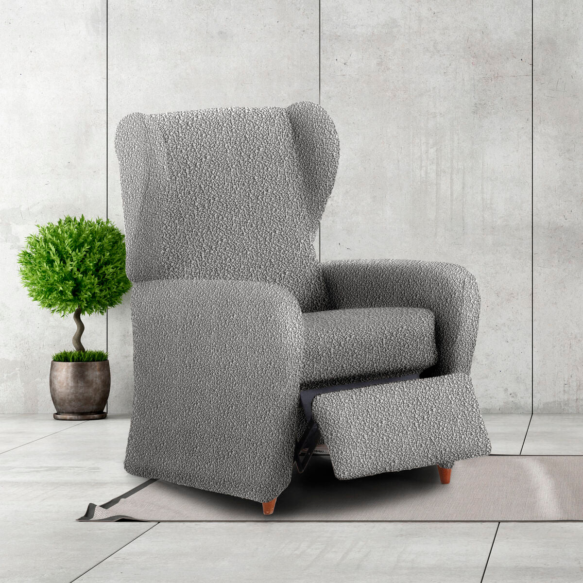 Slipcover for armchair with separate legs Eysa ROC Light grey 90 x 120 x 85 cm Eysa