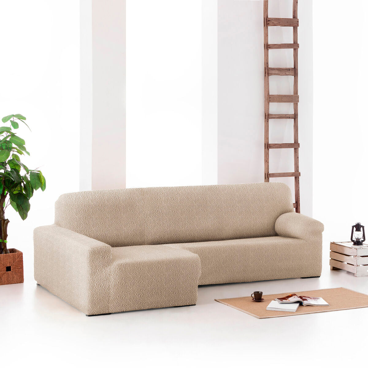 Right short arm chaise longue cover Eysa ROC Beige 180 x 120 x 360 cm Eysa