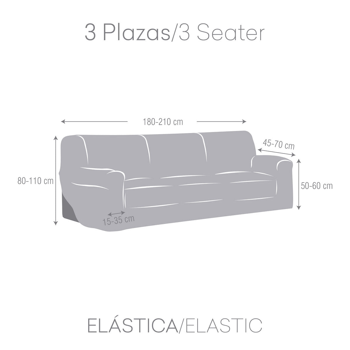 Sofa Cover Eysa ULISES Aquamarine 70 x 110 x 210 cm Eysa