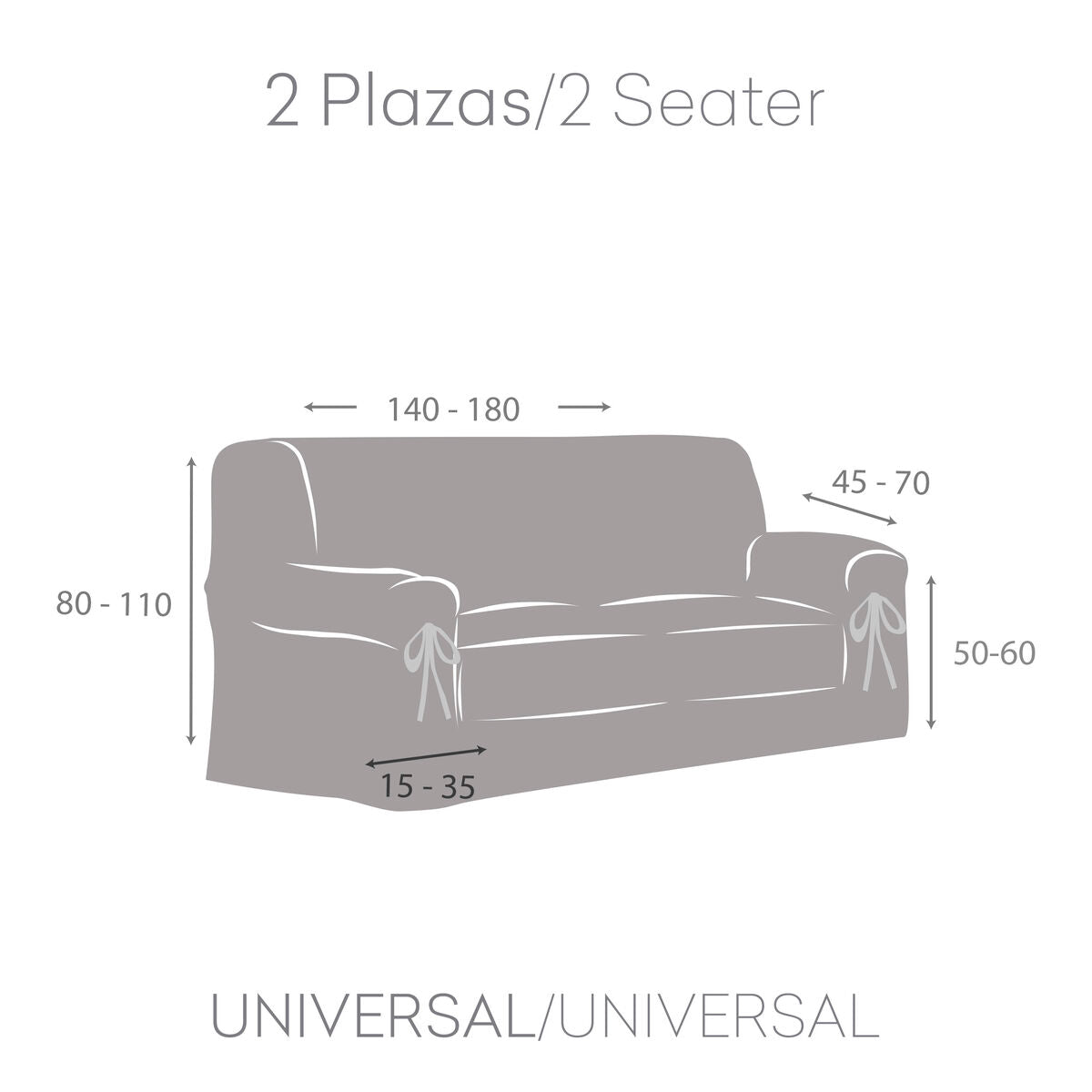 Sofa Cover Eysa TURIN Mustard 100 x 110 x 180 cm Eysa