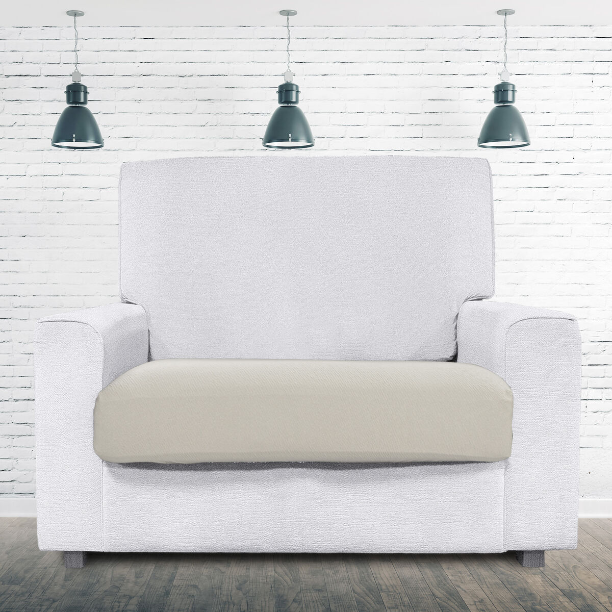 Sofa Cover Eysa BRONX White Beige 100 x 15 x 130 cm Eysa