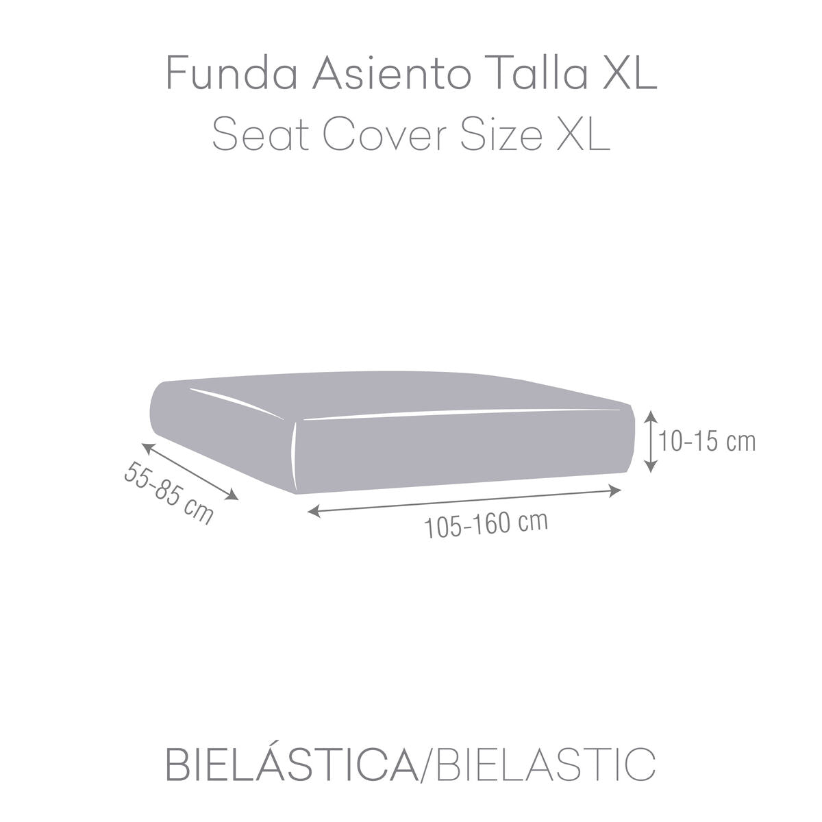 Sofa Cover Eysa BRONX White Beige 100 x 15 x 130 cm Eysa