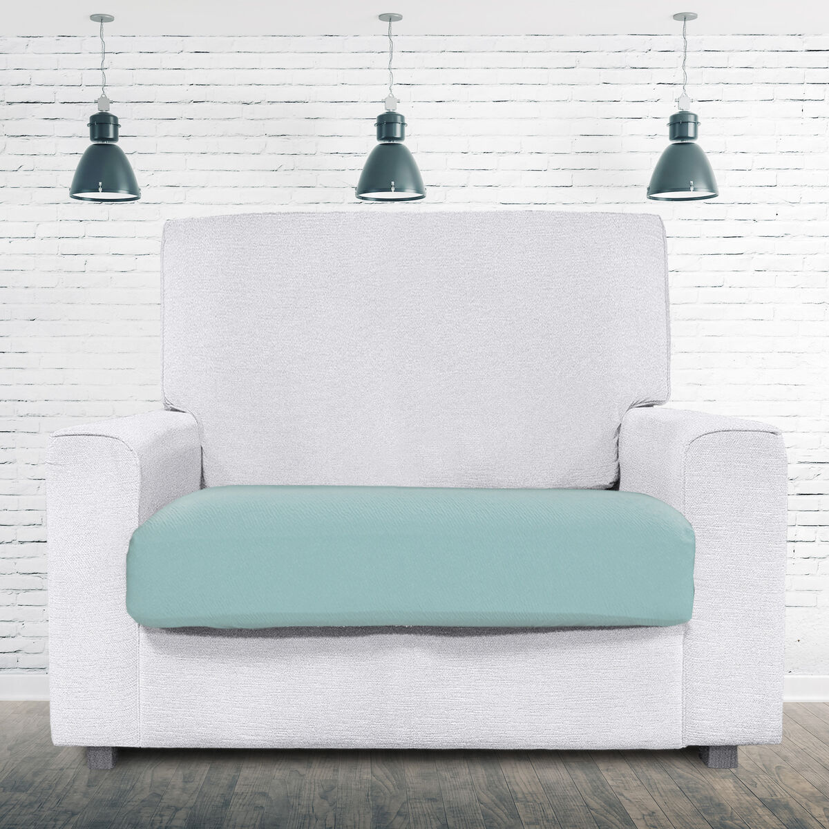 Sofa Cover Eysa BRONX Aquamarine 100 x 15 x 130 cm Eysa