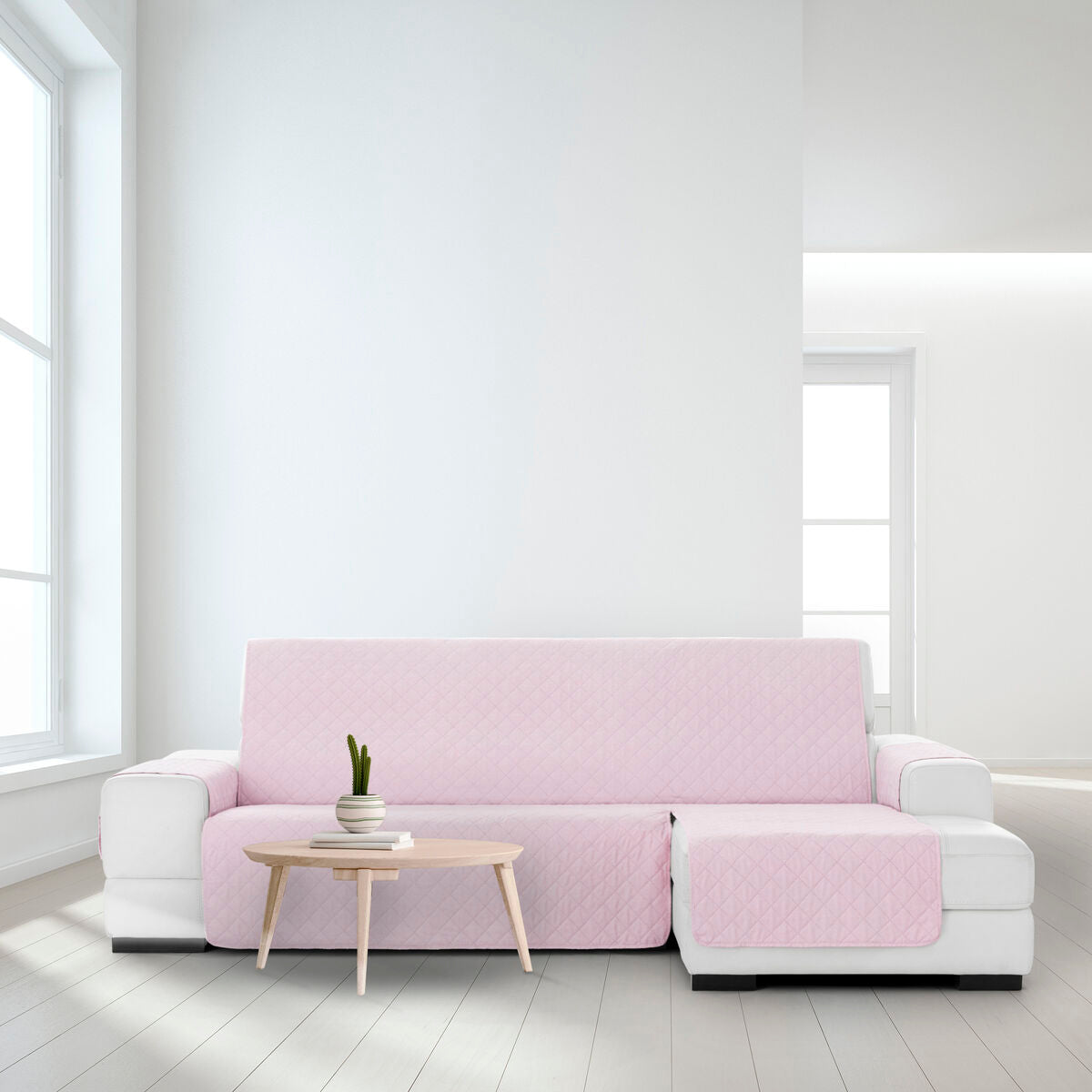 Right short arm chaise longue cover Eysa MONTBLANC Pink 100 x 110 x 200 cm Eysa