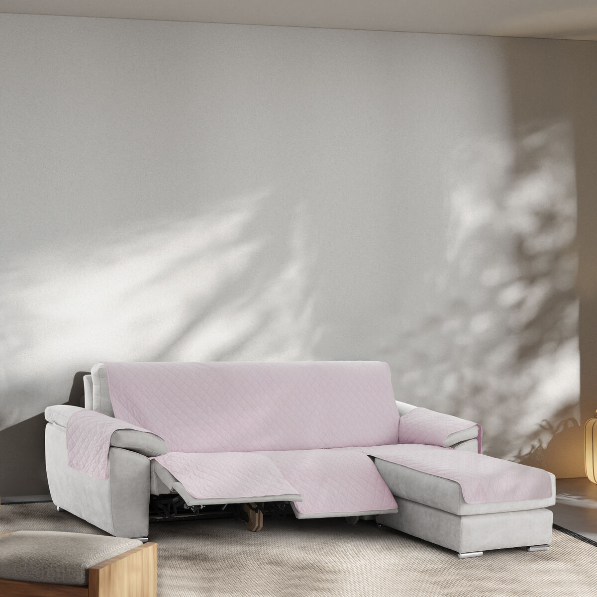 Right short arm chaise longue cover Eysa MONTBLANC Pink 100 x 110 x 200 cm Eysa