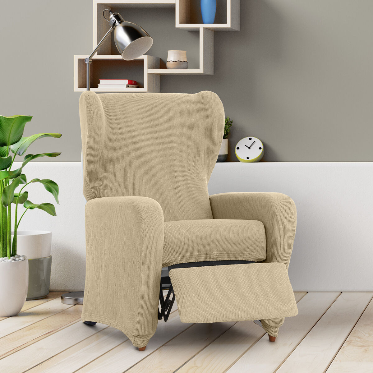 Slipcover for armchair with separate legs Eysa ULISES Beige 90 x 100 x 75 cm Eysa