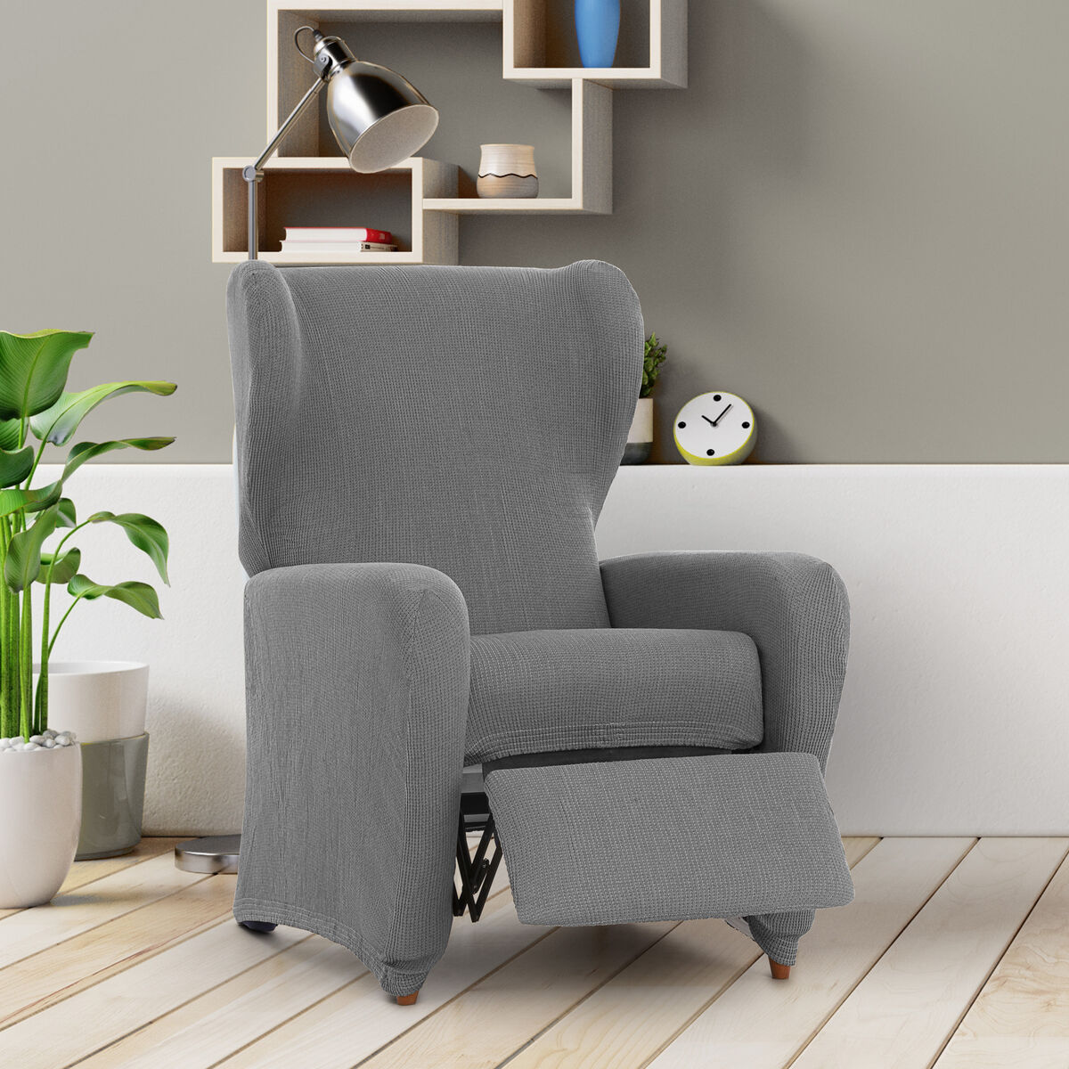 Slipcover for armchair with separate legs Eysa ULISES Grey 90 x 100 x 75 cm Eysa