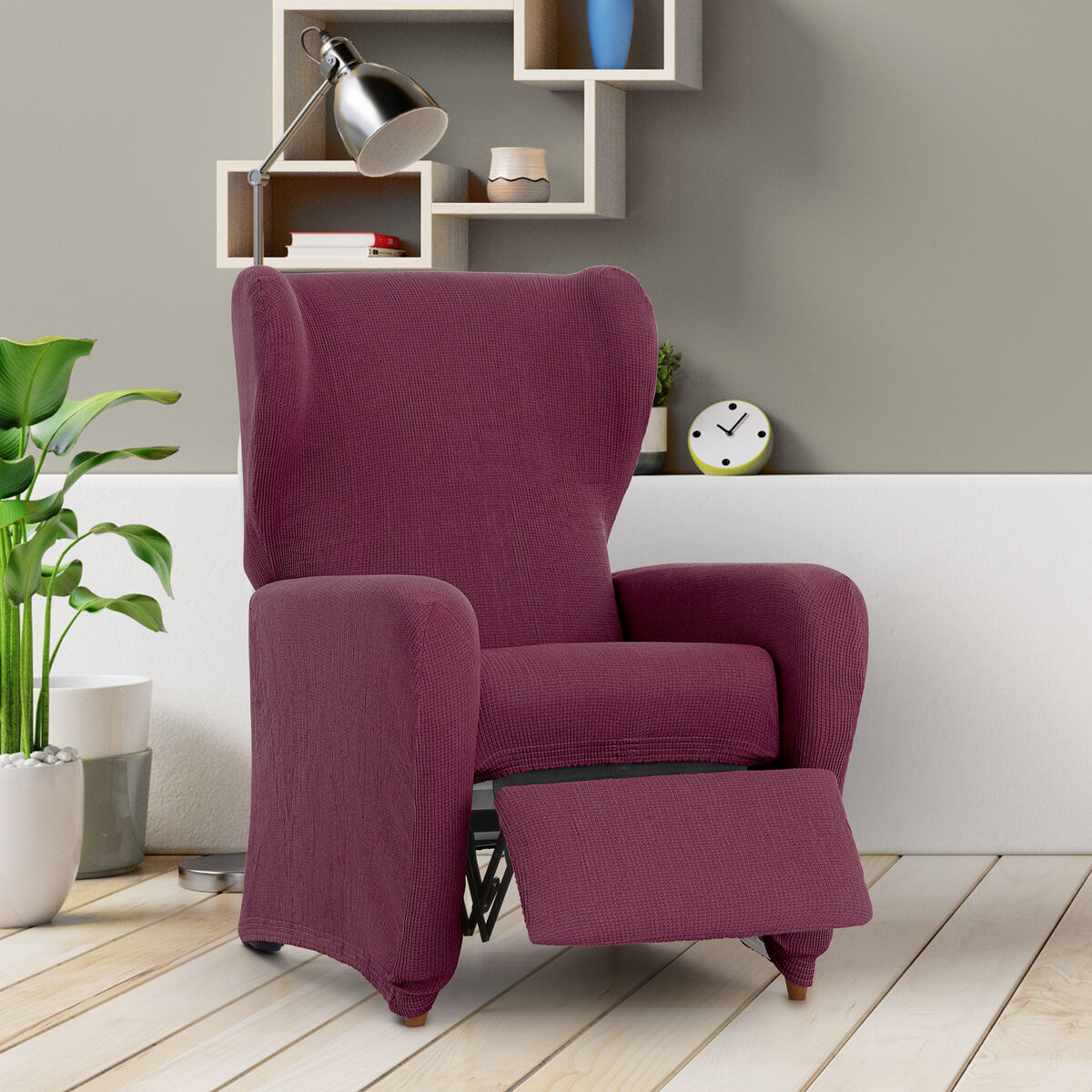 Slipcover for armchair with separate legs Eysa ULISES Burgundy 90 x 100 x 75 cm Eysa