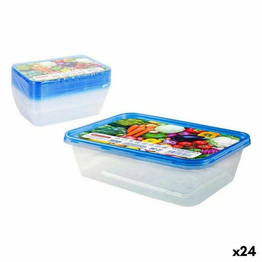 Set of 10 lunch boxes Privilege 49786 500 ml Rectangular 17,5 x 12 x 4 cm (24 Units) Privilege