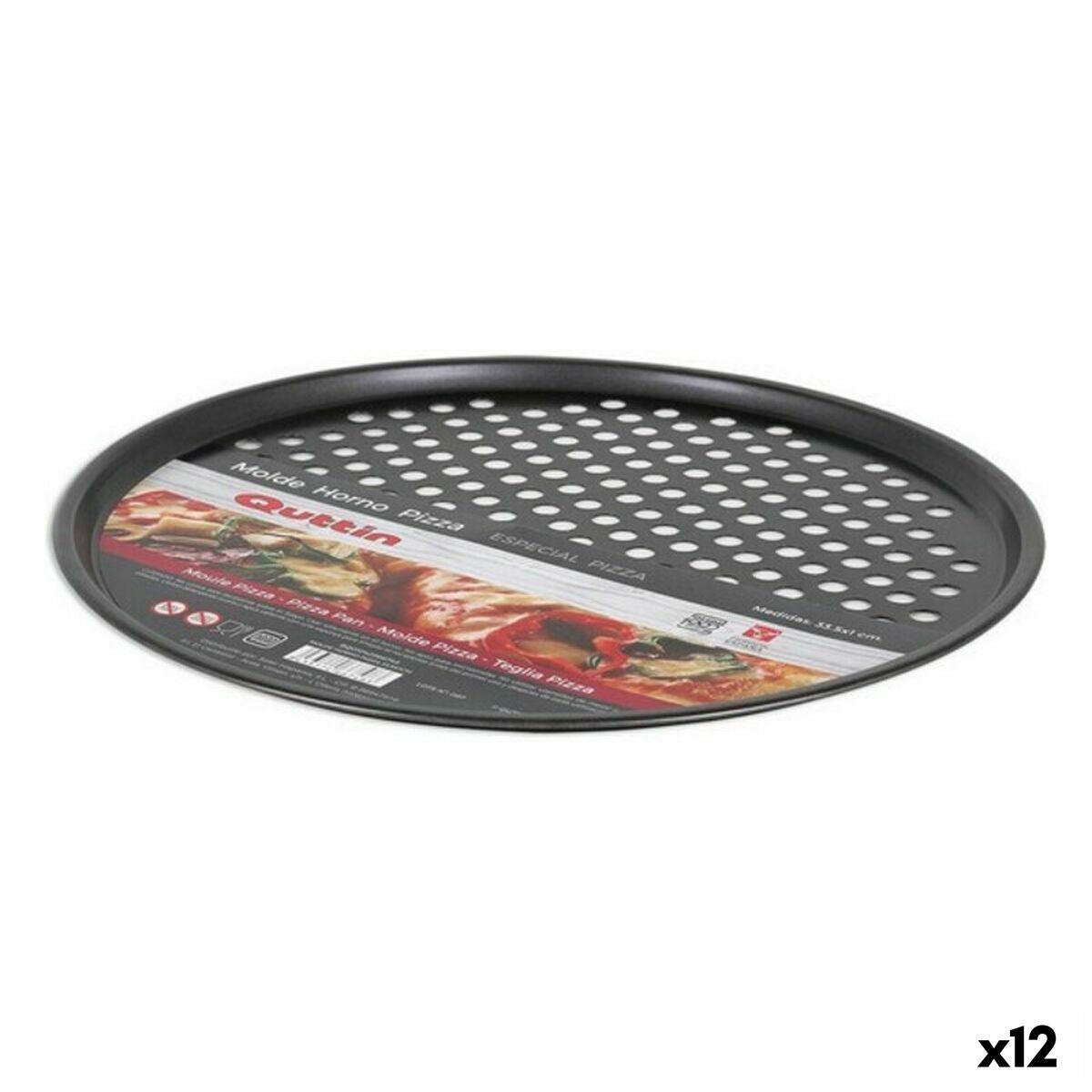 Pizza Mould Quttin 32,7 x 1 cm (12 Units) (34 x 1 cm) Quttin