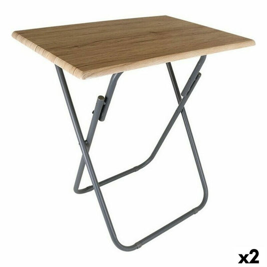 Folding Table Confortime Wood 73 x 52 x 75 cm (2 Units) Confortime