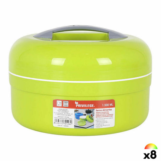 Thermos for Food Privilege 85285 Plastic 22 x 15 cm (8 Units) (1,5 L) Privilege