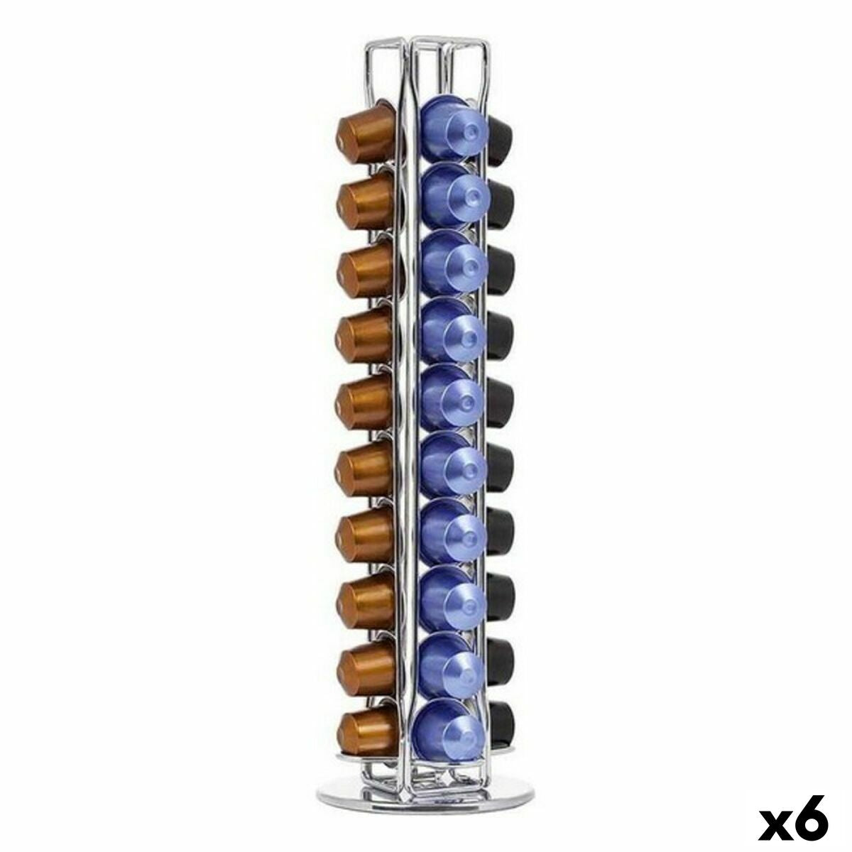 Stand for 40 Coffee Capsules Quttin 107235 Rotating 11,5 x 37 cm (6 Units) Quttin