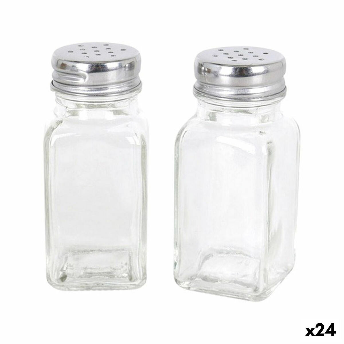 Salt and pepper set Anna 107462 2 Pieces 8,5 x 4,5 x 10 cm (24 Units) Anna