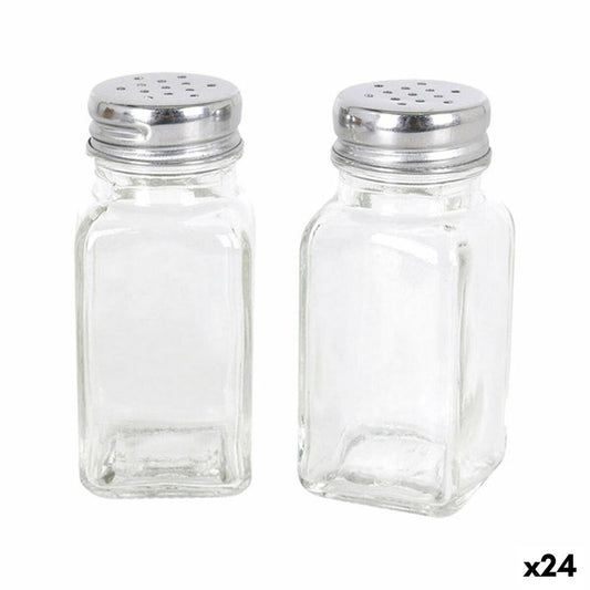 Salt and pepper set Anna 107462 2 Pieces 8,5 x 4,5 x 10 cm (24 Units) Anna