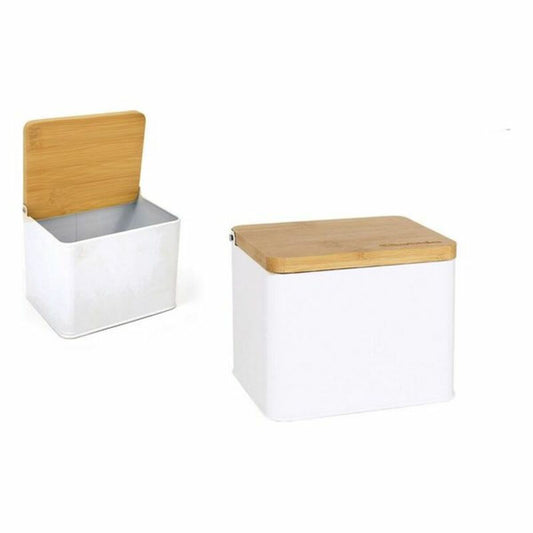 Salt Shaker with Lid Privilege Metal Bamboo (14 x 11 x 11 cm) Privilege