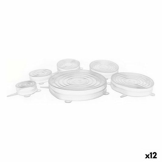 Set Privilege Cover Silicone Transparent (12 Units) (6 pcs) Privilege