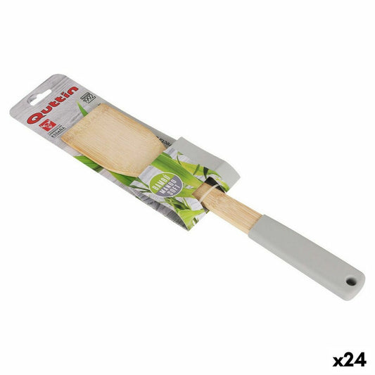 Kitchen Spatula Quttin Soft Straight Bamboo 30 x 6 cm (24 Units) (30 cm) Quttin