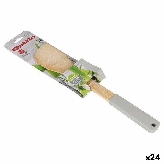 Kitchen Spatula Quttin Soft Bamboo 30 x 6 cm (24 Units) (30 cm) Quttin