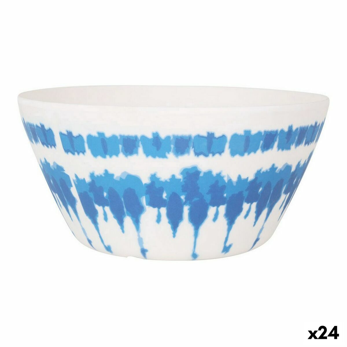 Salad Bowl Santa Clara Tie-Dye Blue White Melamin (24 Units) Santa Clara