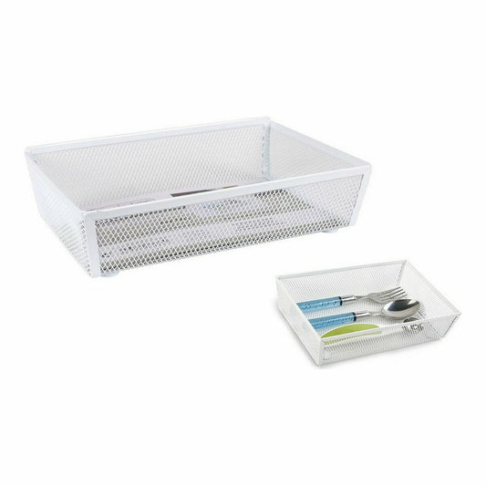 Cutlery Organiser Confortime Metal White (21,8 x 15,24 x 5,2 cm) Confortime