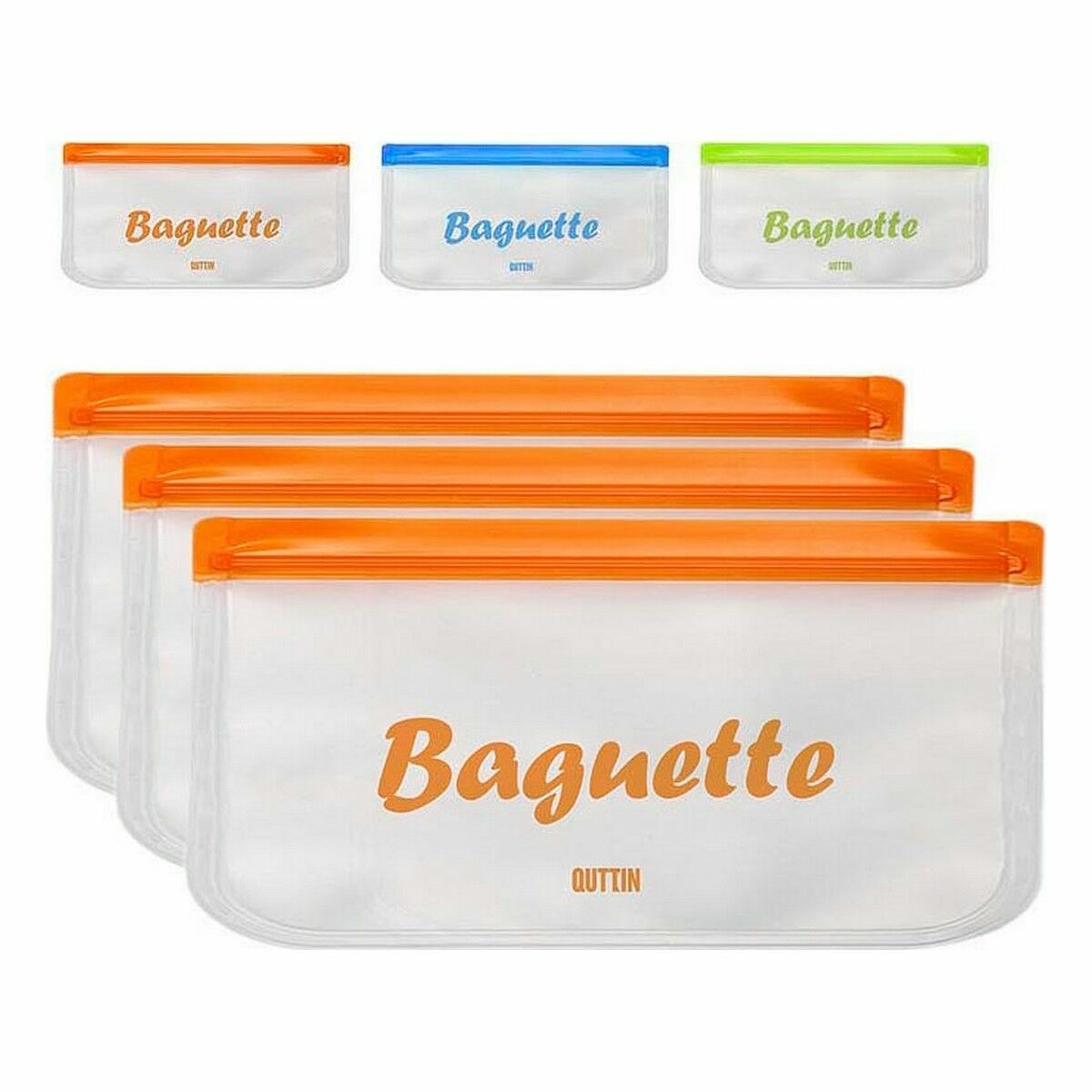 Reusable Food Bag Quttin 30 x 15 cm (3 Units) Quttin