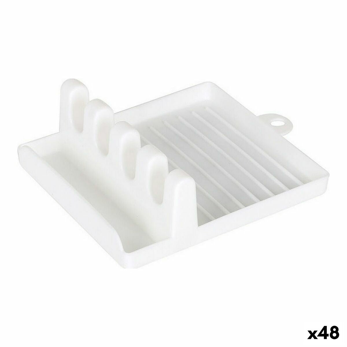 Kitchen Utensils Stand Quttin White 14 x 12,5 cm (48 Units) Quttin