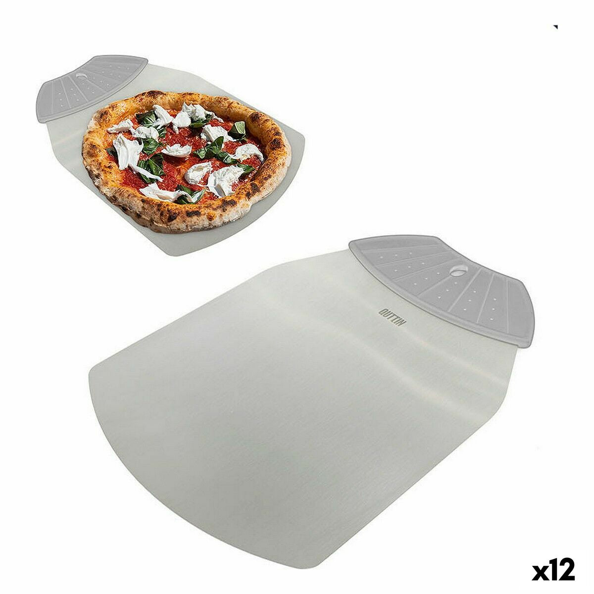 Kitchen Spatula Quttin Pizza Steel 25 x 36 cm (12 Units) Quttin