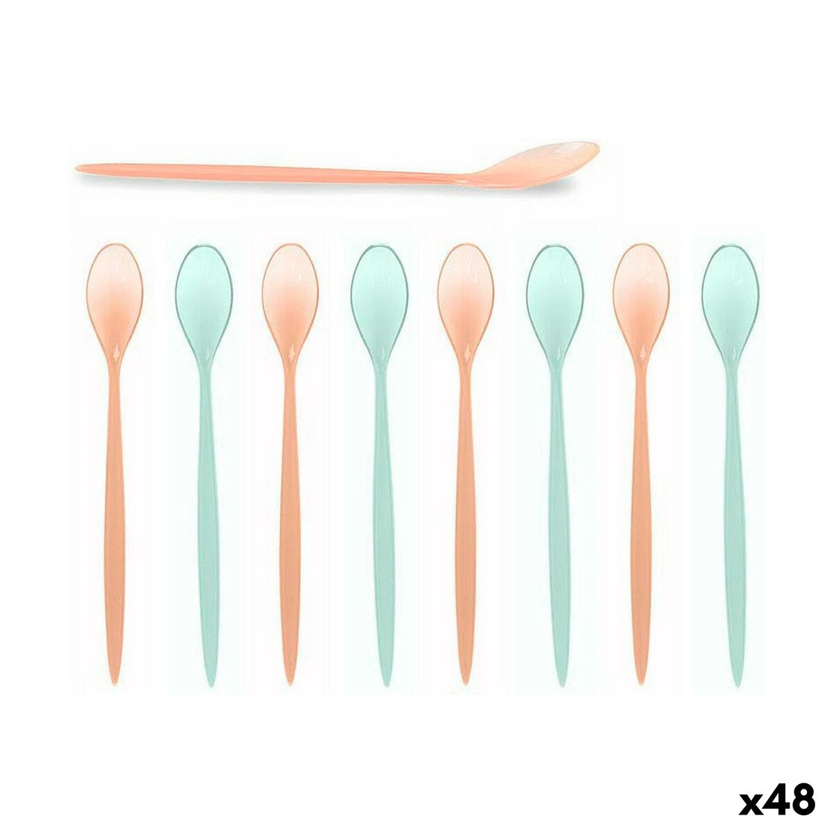 Set of Spoons Multicolour 8 Pieces 48 Units BigBuy Home