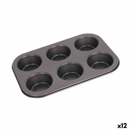 Flan Mould Quttin Cherry Carbon steel 26,5 x 18,5 x 3 cm 6 Units (12 Units) Quttin