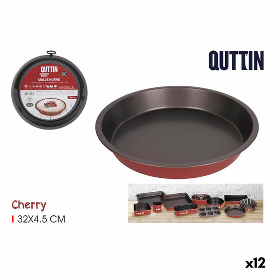 Oven Mould Quttin Cherry Carbon steel 32 x 32 x 5 cm (12 Units) Quttin