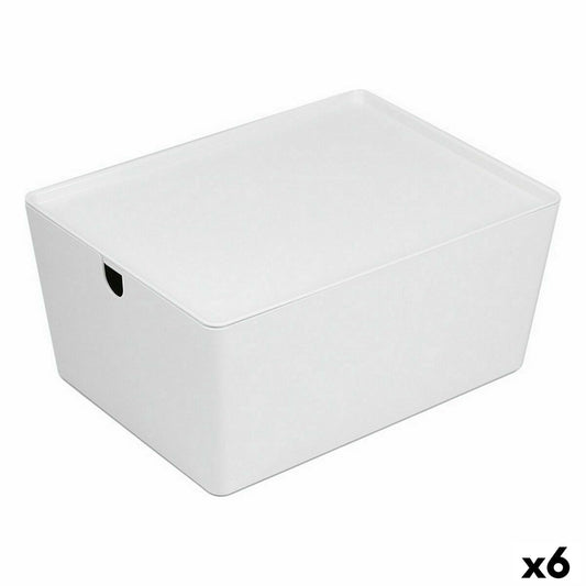 Stackable Organising Box Confortime With lid 35 x 26 x 16 cm (6 Units) Confortime