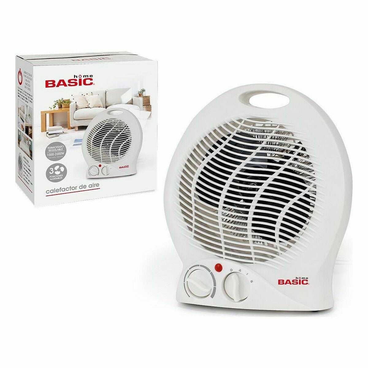 Heater Basic Home White 2000 W (4 Units) Basic Home