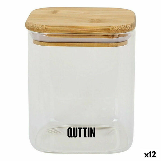 Jar Quttin Bamboo Squared 780 ml (12 Units) Quttin