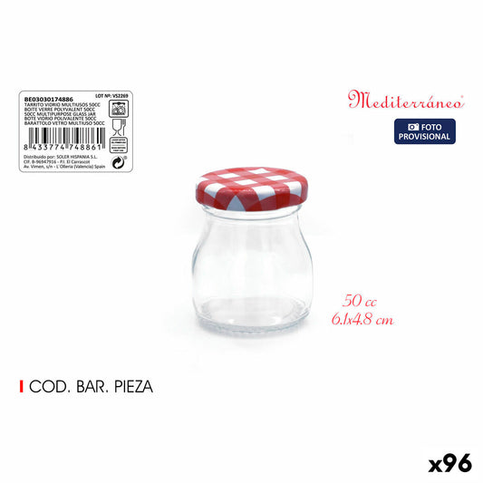 Tin Mediterraneo Glass 50 ml (96 Units) Mediterraneo