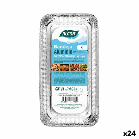 Set of trays Algon Rectangular (24 Units) Algon