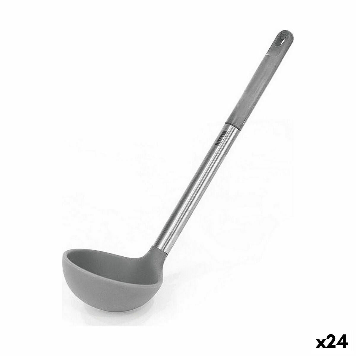 Ladle Quttin Grey Silicone Steel 31 x 8,5 cm (24 Units) Quttin