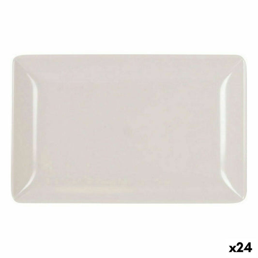 Snack tray La Mediterránea Melamin White Shine 20 x 13 x 2 cm (24 Units) La Mediterránea