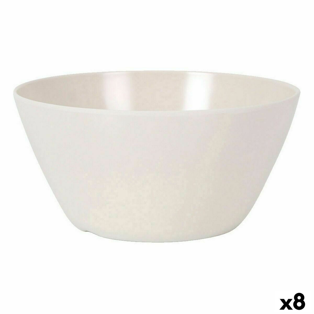 Salad Bowl La Mediterránea Melamin White Shine (8 Units) La Mediterránea