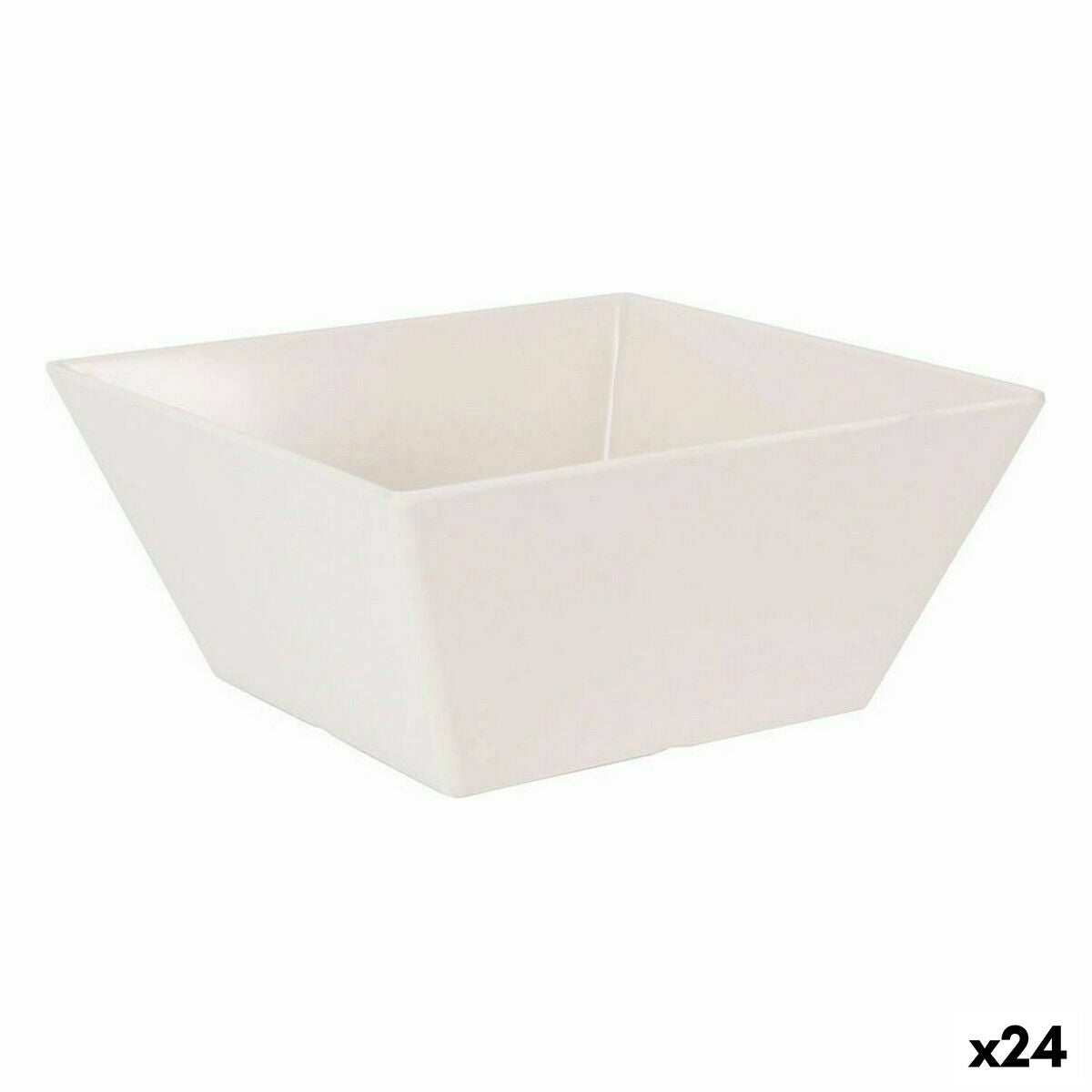 Snack Bowl La Mediterránea Melamin White Shine 18 x 18 x 8 cm (24 Units) La Mediterránea