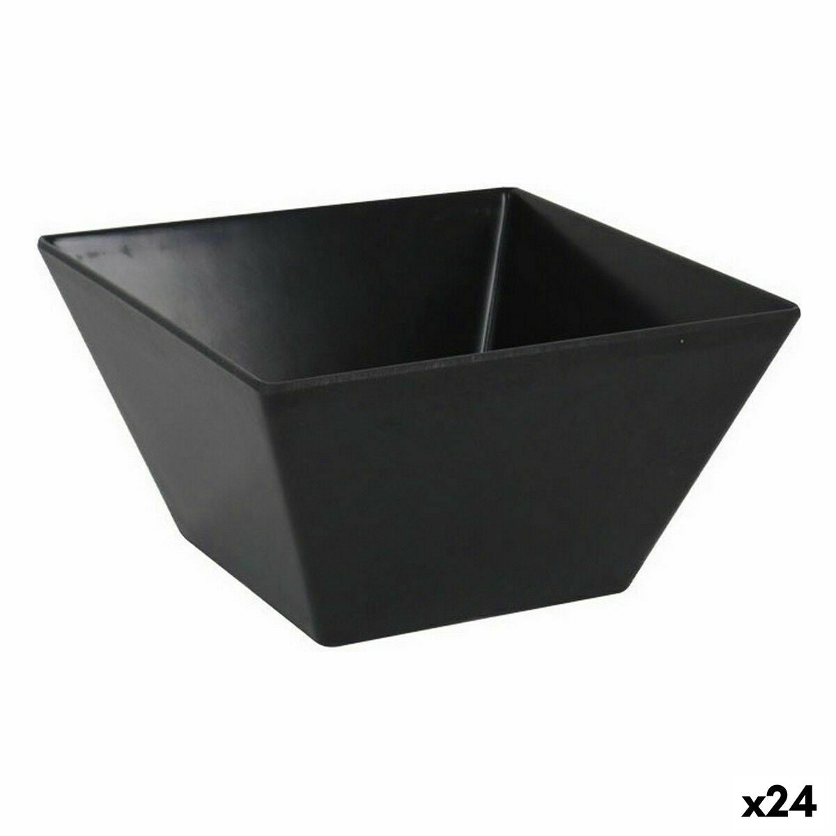 Snack Bowl La Mediterránea Melamin Anthracite 13 x 13 x 7 cm (24 Units) La Mediterránea