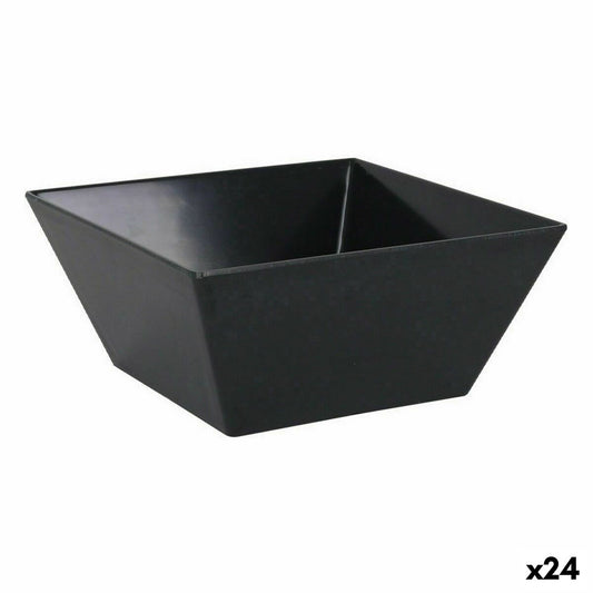 Snack Bowl La Mediterránea Melamin Anthracite 18 x 18 x 8 cm (24 Units) La Mediterránea